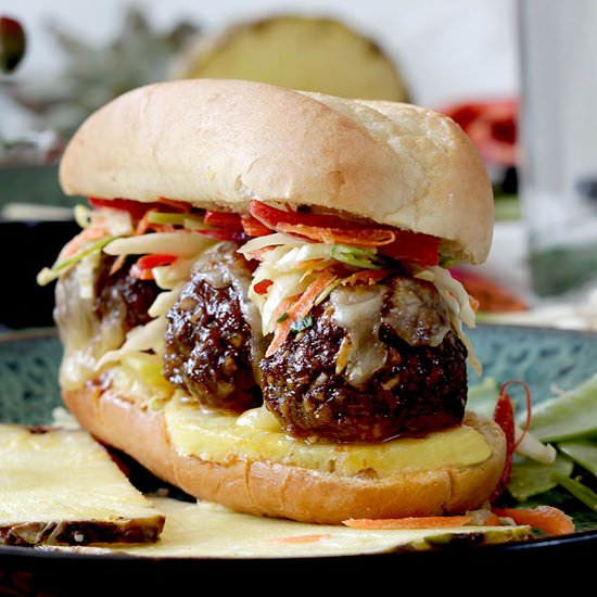 Aloha Meatball Pineapple Subs