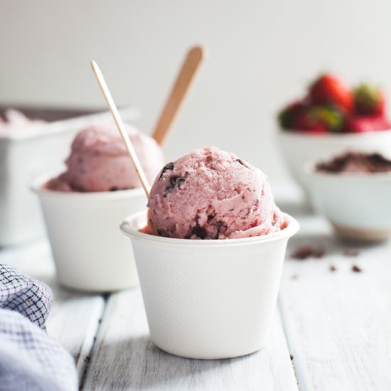 Vegan Strawberry Ice Cream