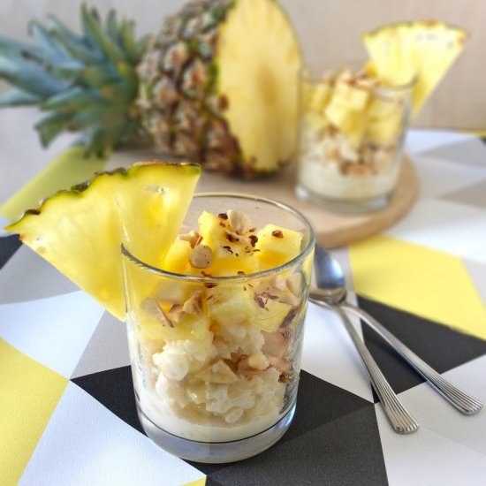 Vegan Milk Rice with Pineapple