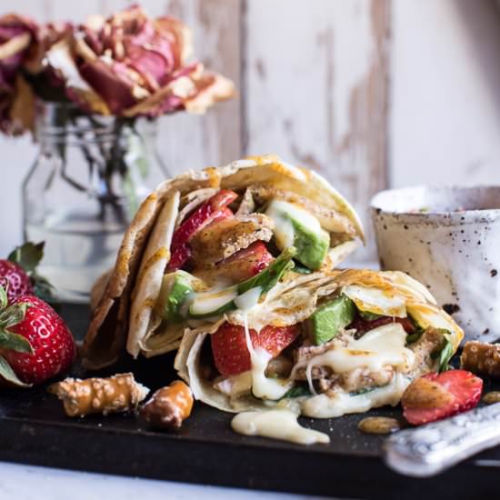 Honey Mustard and Brie Crepes