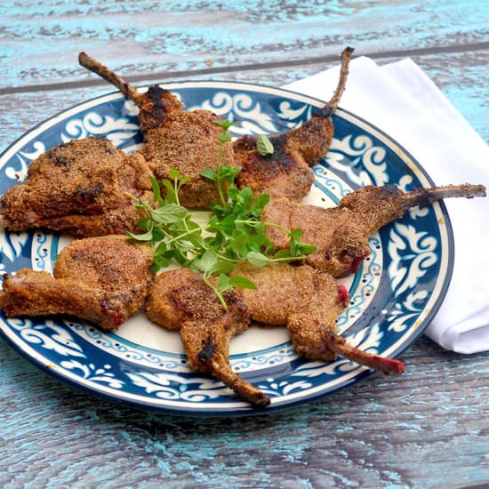 Cajun Cornmeal Lamb Chops