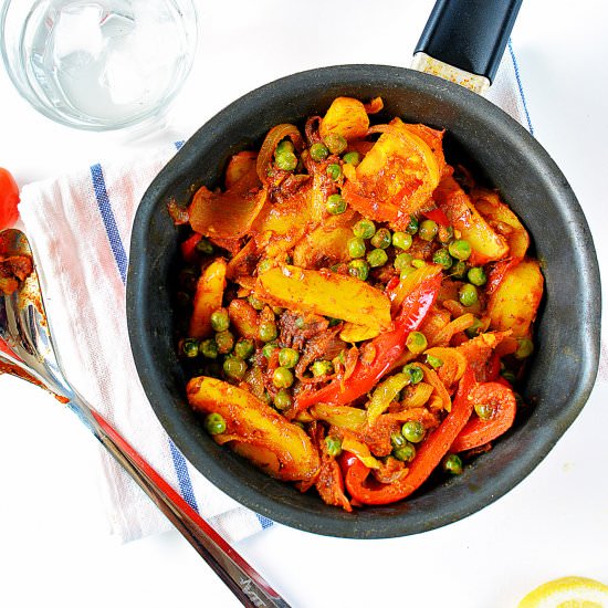 Potato Bell Pepper Stir-Fry