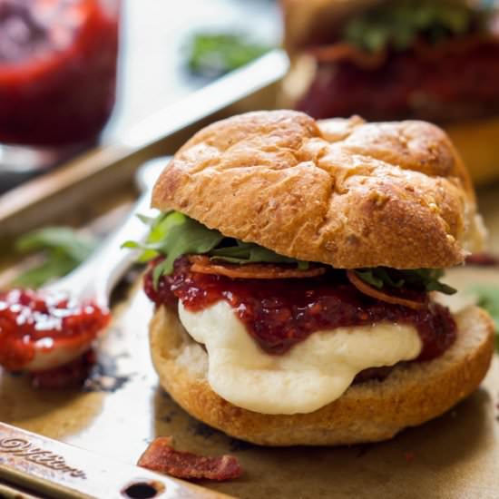 Raspberry Chipotle & Mozzarella Sliders