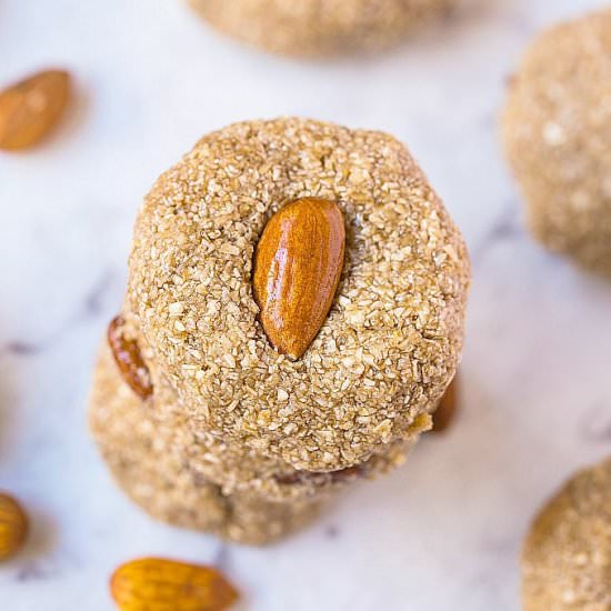 No Bake Triple Almond Cookies