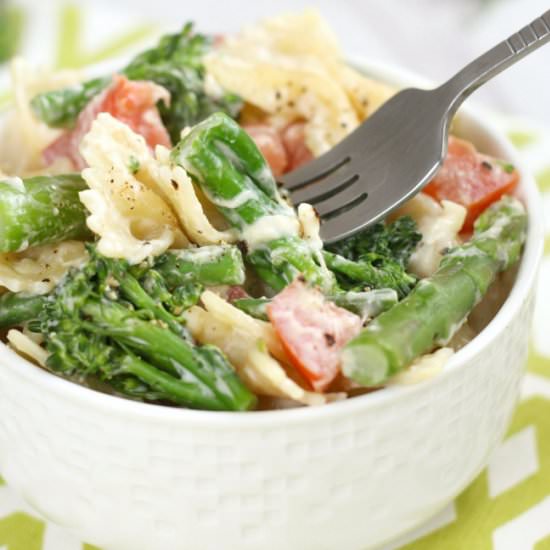 15 Minute Creamy Pasta Primavera