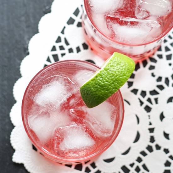 Gin Raspberry Fizz