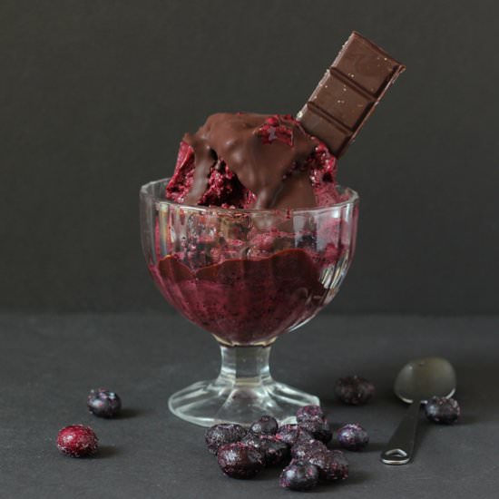 2 Ingredient Blueberry Ice Cream