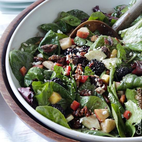 Blackberry Honey Walnut Salad