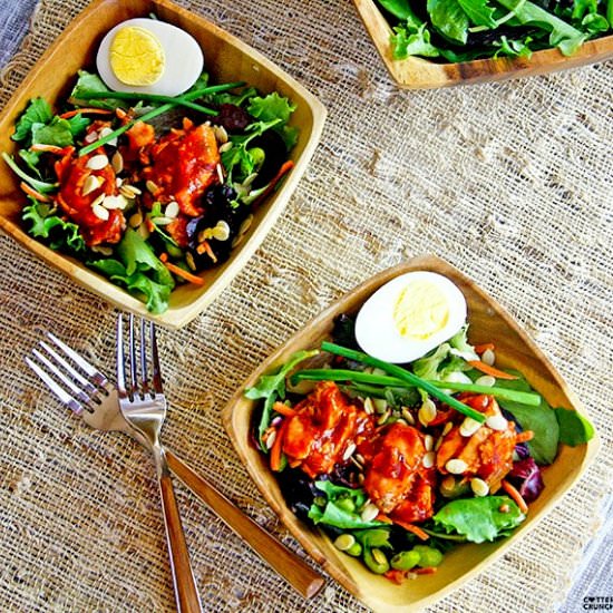 Easy Paleo Asian BBQ Salmon salad