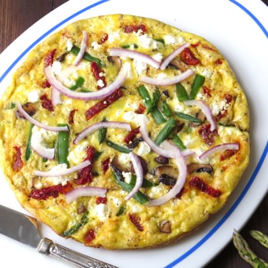 Spring asparagus frittata