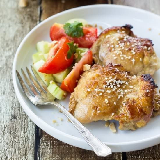 Sticky Thai Sesame Chicken