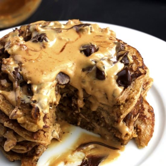 Peanut Butter Chickpea Pancakes