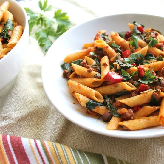 Soyrizo & Spinach Penne