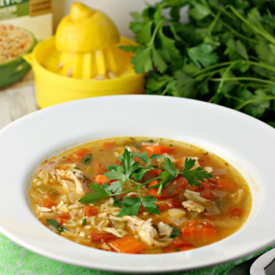 Savory Herb Chicken and Rice Soup