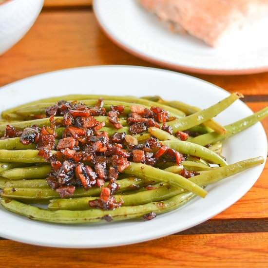 Balsamic Green Beans with Bacon