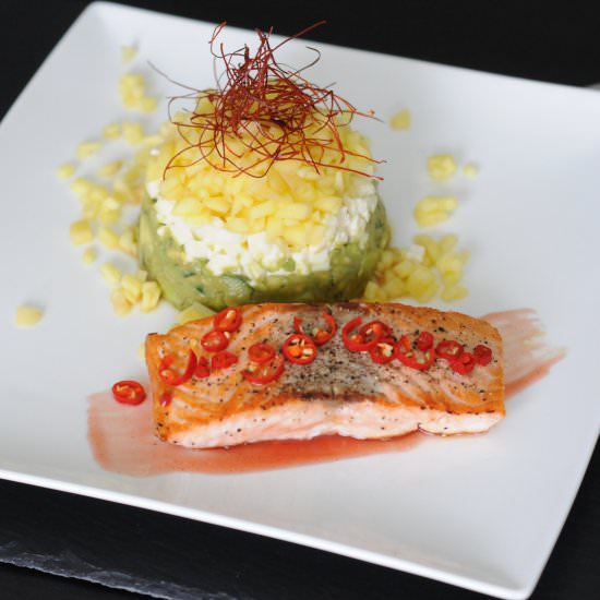 Seared Salmon with Mango & Avocado