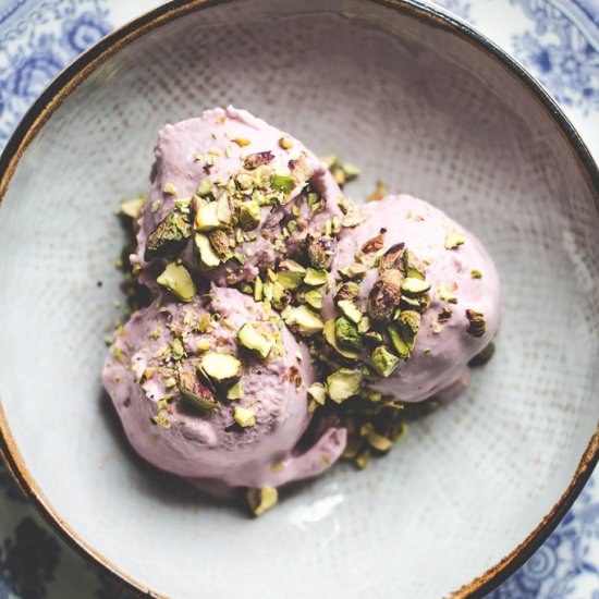 Raspberry Coconut Milk Ice Cream