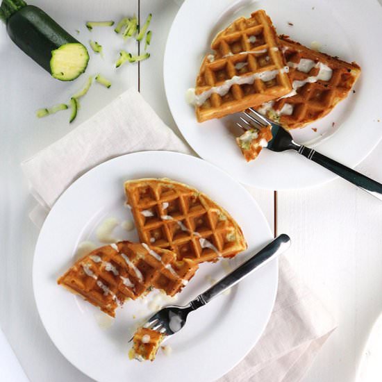 Savory Zucchini Waffles