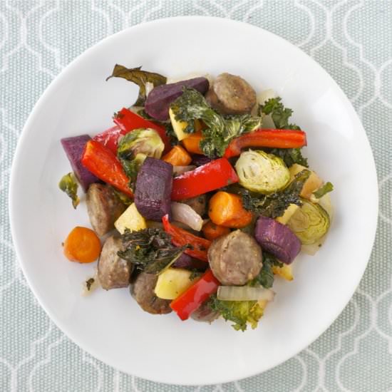 Roasted Vegetables and Sausage
