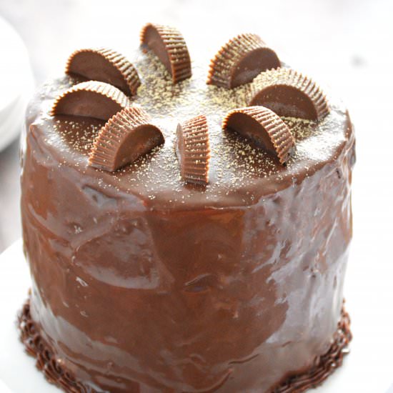 Peanut Butter Cup Ice Cream Cake
