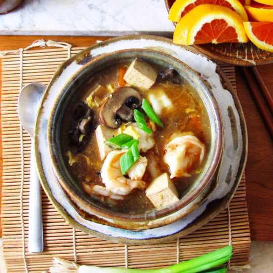 Hot and Sour Soup with Shrimp