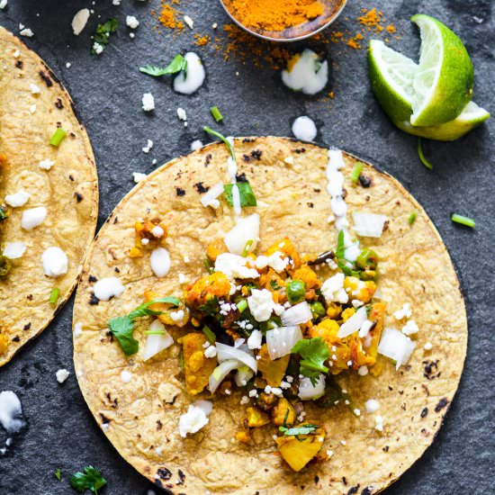 Curry Masala Cauliflower Tacos