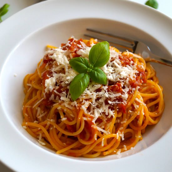 Spaghetti with Marinara Sauce