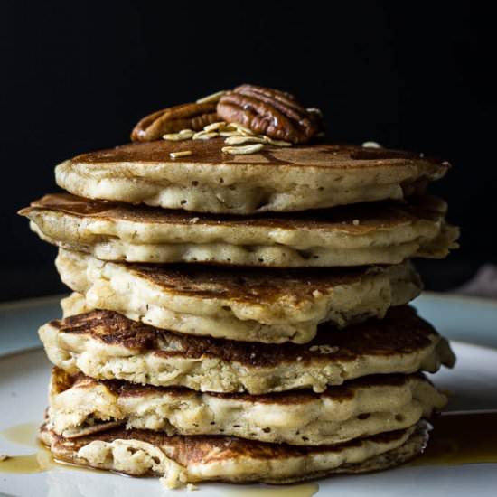 Gluten-free Oatmeal Nut Pancakes