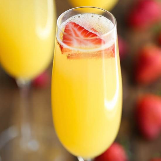 Strawberry Pineapple Mimosas