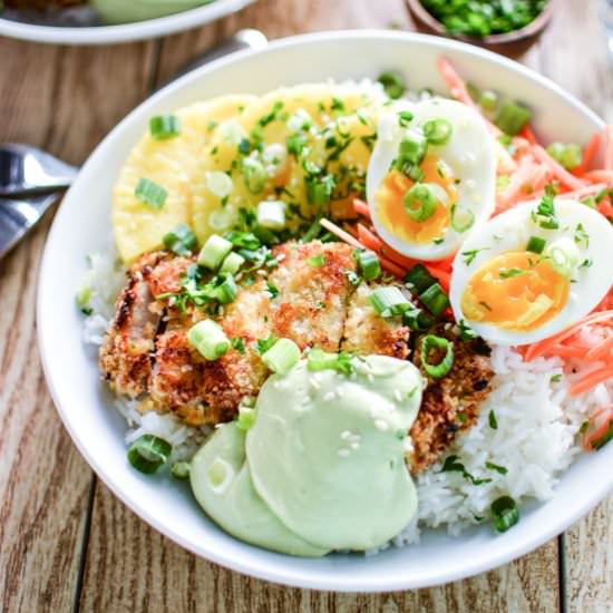 Sweet Chili Pork Cutlet Rice Bowls
