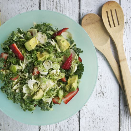 Summer Brussels Sprout Kale Salad