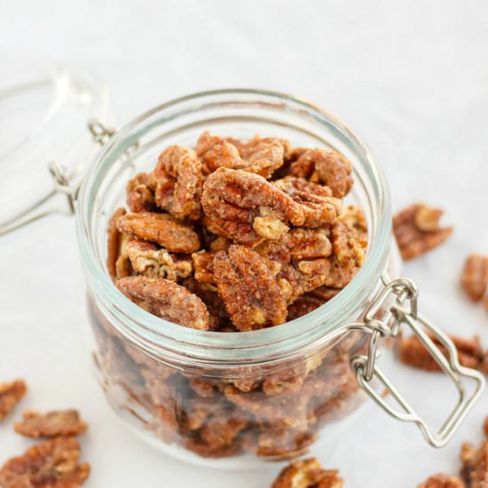 Spicy Glazed Pecans
