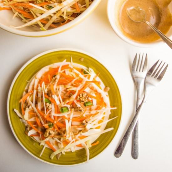 Coleslaw with Toasted Walnuts