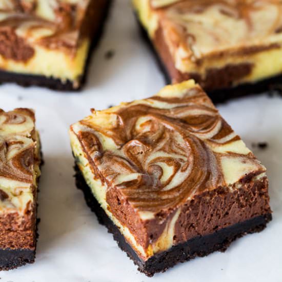 Triple Chocolate Cheesecake Bars