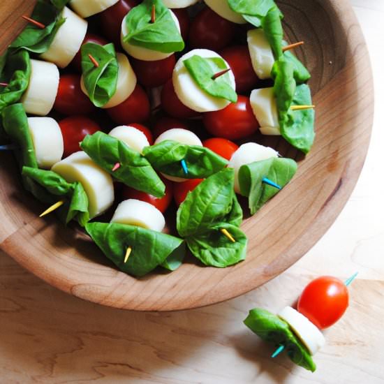 Vegan Caprese Skewers