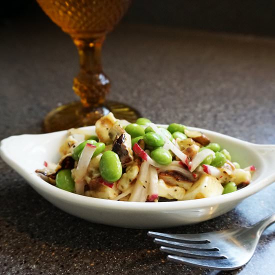 Grilled Halloumi and Edamame Salad