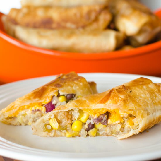 Southwestern Quinoa Chimichangas