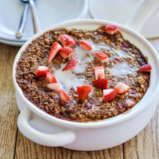 Berries and Cream Baked Oatmeal