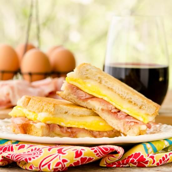 Egg Prosciutto Grilled Cheese