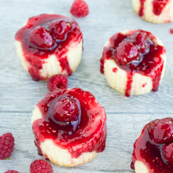 Mini Raspberry Cheesecakes