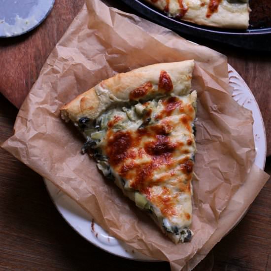 Spinach and Artichoke Pizza