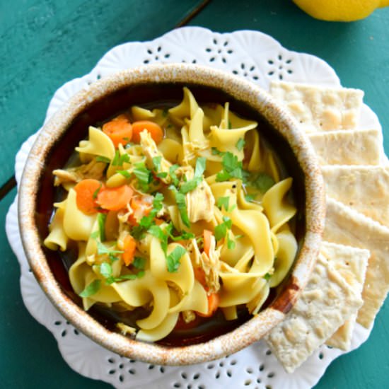 Chicken Noodle Soup In Turmeric