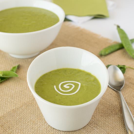 English pea and mint soup