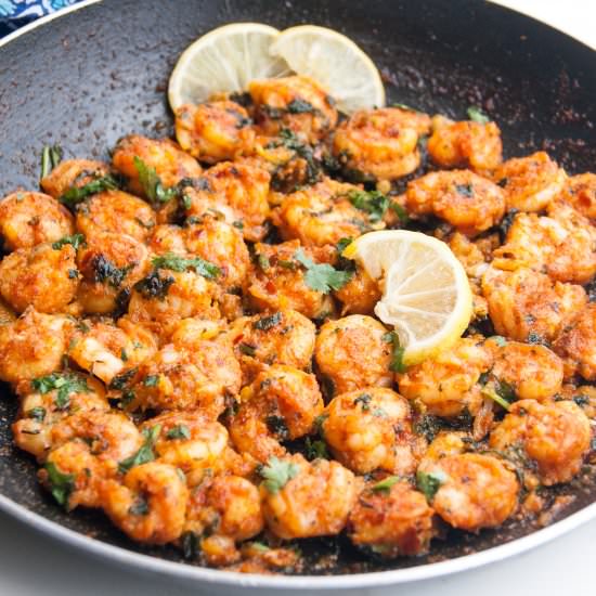 Chilli Garlic lemon butter prawns