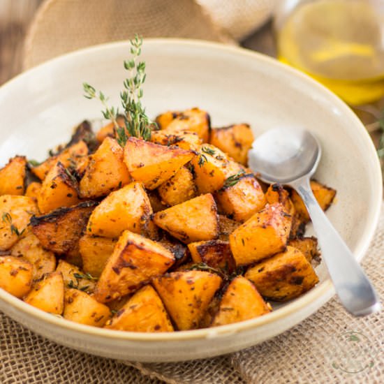 Greek Style Oven Roasted Rutabaga