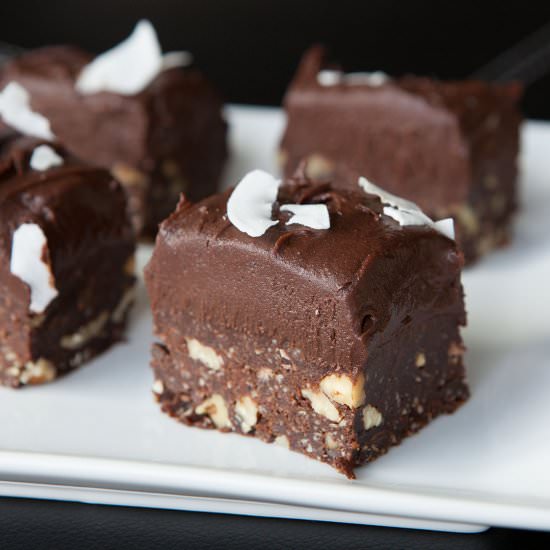 No Bake Double Layer Brownies
