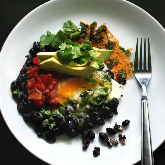 Crispy Cheesy Black Bean Breakfast