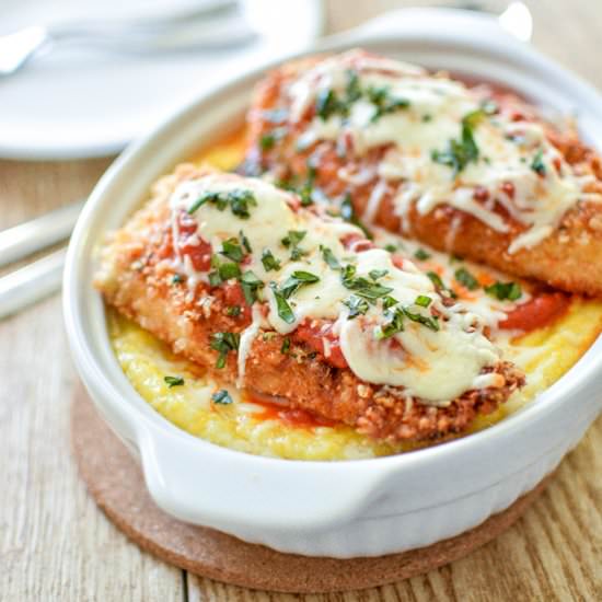 Baked Polenta with Chicken Parm