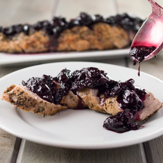 Pork Loin with Cherry Sauce
