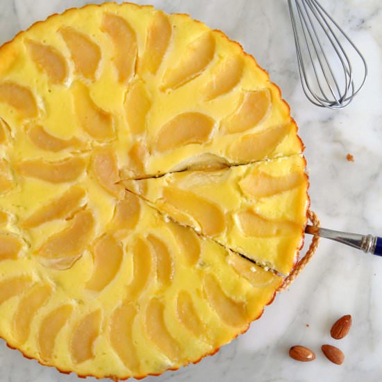Gluten-free Pear Ricotta Almond Tart